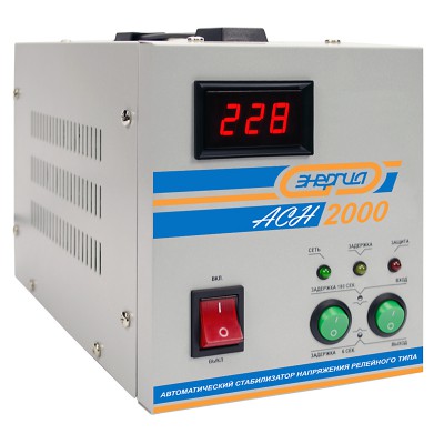 Однофазный стабилизатор напряжения Энергия АСН-500 Мощность: 0,5 кВАНапряжение: 140В - 260ВТочность стабилизации: 8%