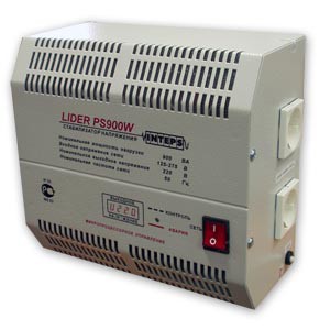 Однофазный стабилизатор напряжения Lider PS900W-30 Мощность 0,9 кВА Uвх: 150-265 В Uвых:220В +/-4,5%